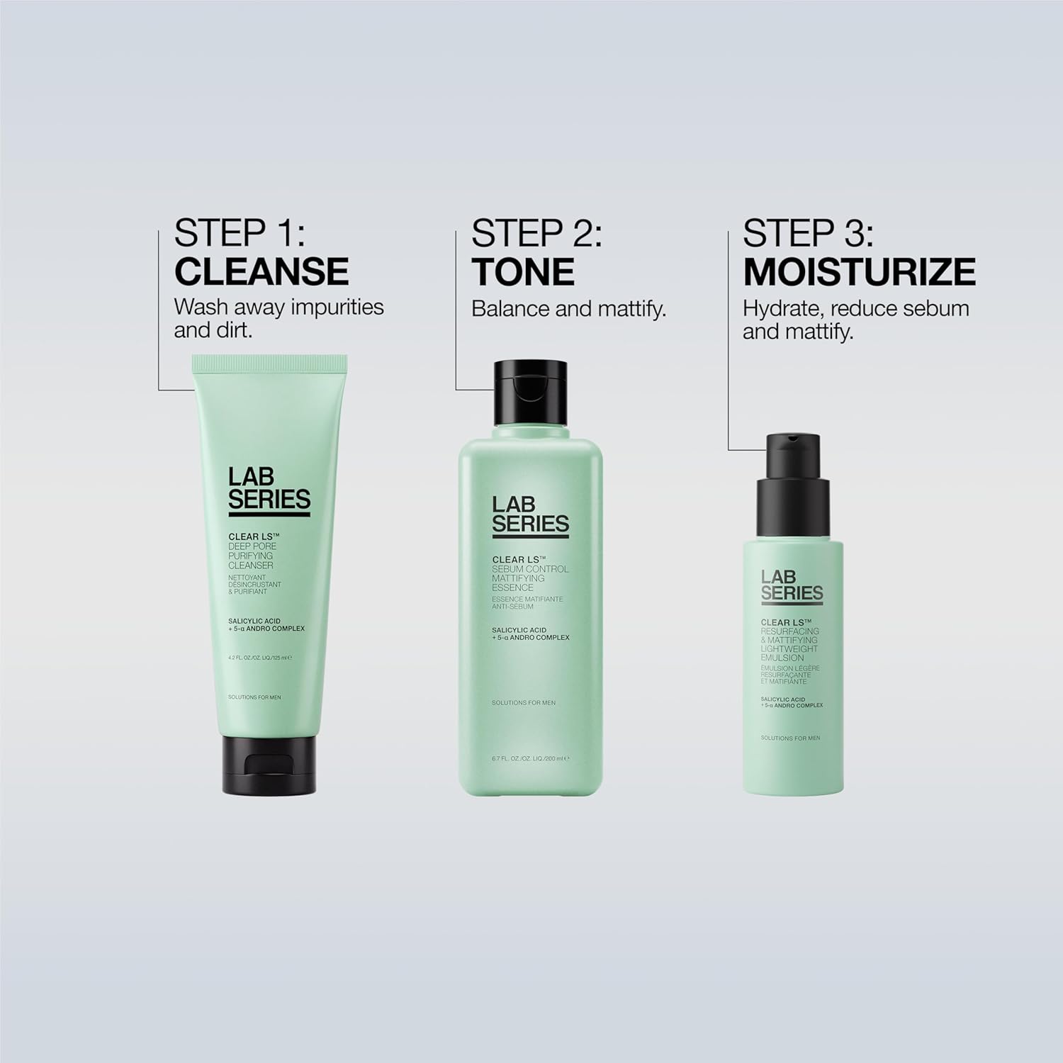 Lab Series Men's Clear LS Deep Pore Purifying Face Wash with Salicylic Acid - Cleanser Suitable for Acne Prone Skin - Skin Care for Men - Dermatologist Tested - Image 5