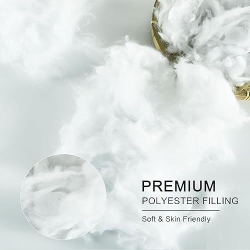Miniatura 6 de HIG Juego de 2 rellenos de almohada para exteriores de 22 x 22 pulgadas, rellenos de almohada blancos resistentes al agua con ribetes de satén