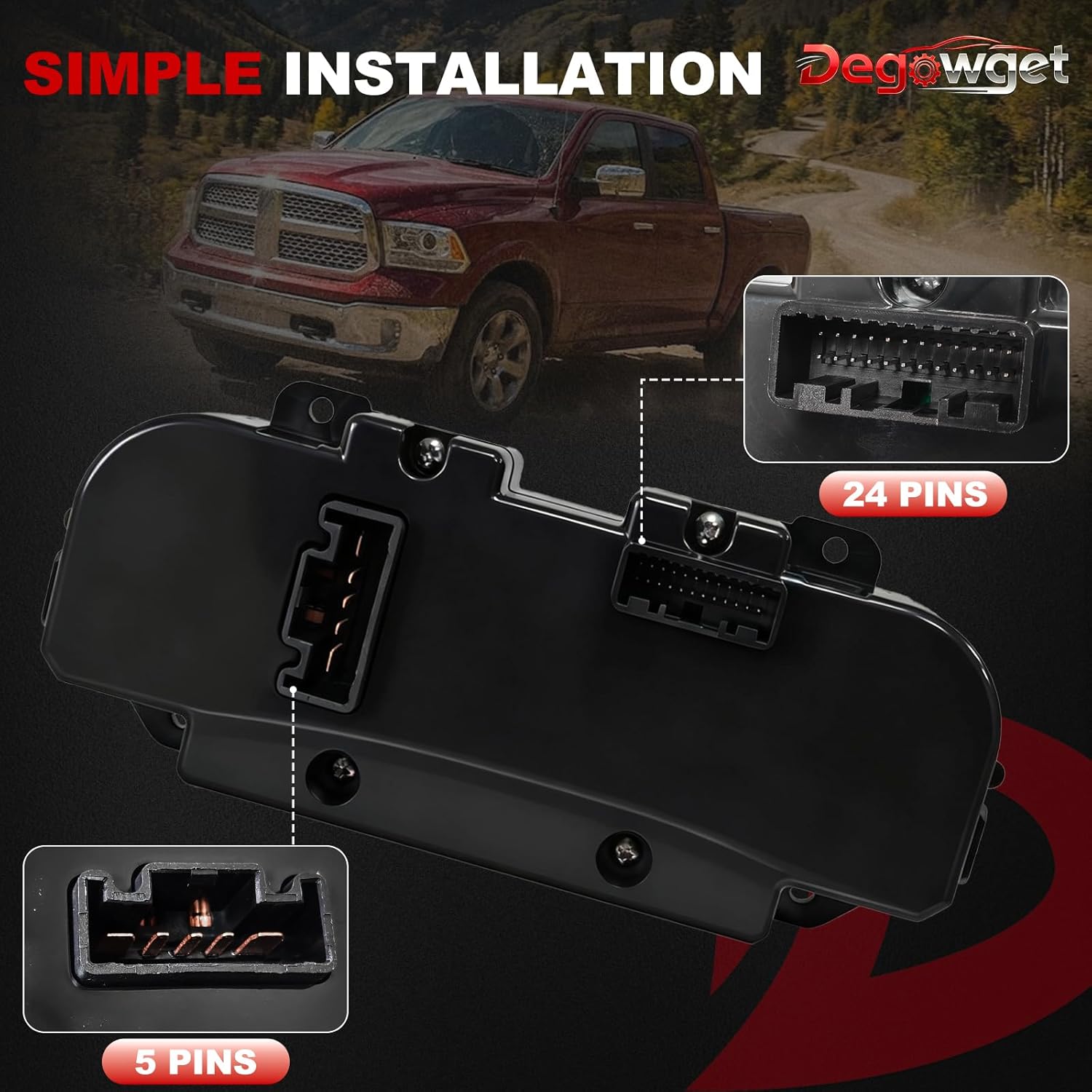 AC Heater Climate Control Module 68268189AA Compatible with Ram 1500 2500 3500 Front Climate Heater Control Unit Module Replaces 68226600AA