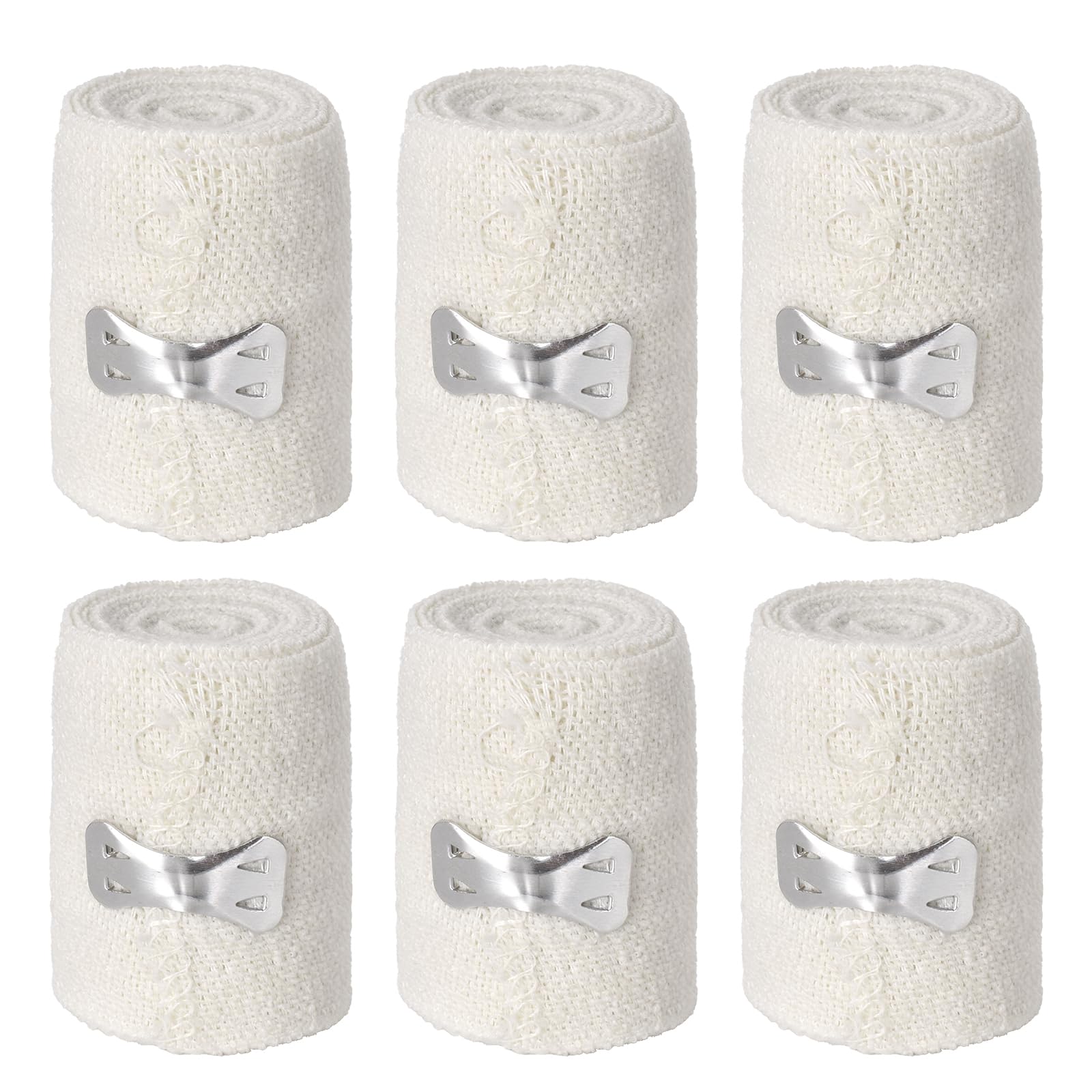 Simsky 5 Bende Elastiche Medicali In Cotone - 5 Cm X 4,5 M - Riutilizzabili Con Clip - Per Caviglia, Ginocchio, Polso