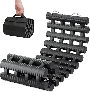 Magshion 24 Tire Traction Mat, Heavy-Duty Recovery Board for Snow, Ice, Mud & Sand, Off-Road Vehicle Traction Tracks with Storage Bag Car, Truck & SUV Emergency Tire Grip Aid