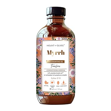 Mount of Olives - The Anointing Oil Myrrh - The Anointing Oil, 60 mL / 2 fl oz With Cosmeceuticals Derived from Biblical Botanicals
