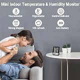 TempPro TP49 Mini Igrometro Termometro Digitale,Interno per Casa,nero - 2