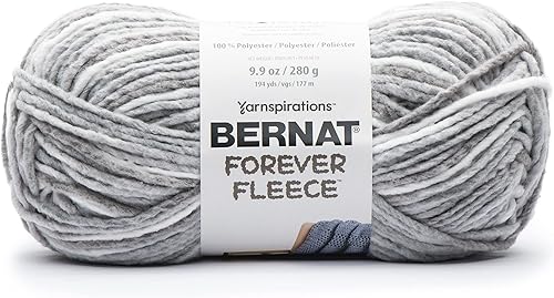 Miniatura 2 de Bernat Forever Fleece Jasmine Yarn - Paquete de 2 hilos de 9.9 onzas (9.88 oz9.9 onzas), poliéster, 6 súper voluminosos, 194 yardas, tejidoganchillo