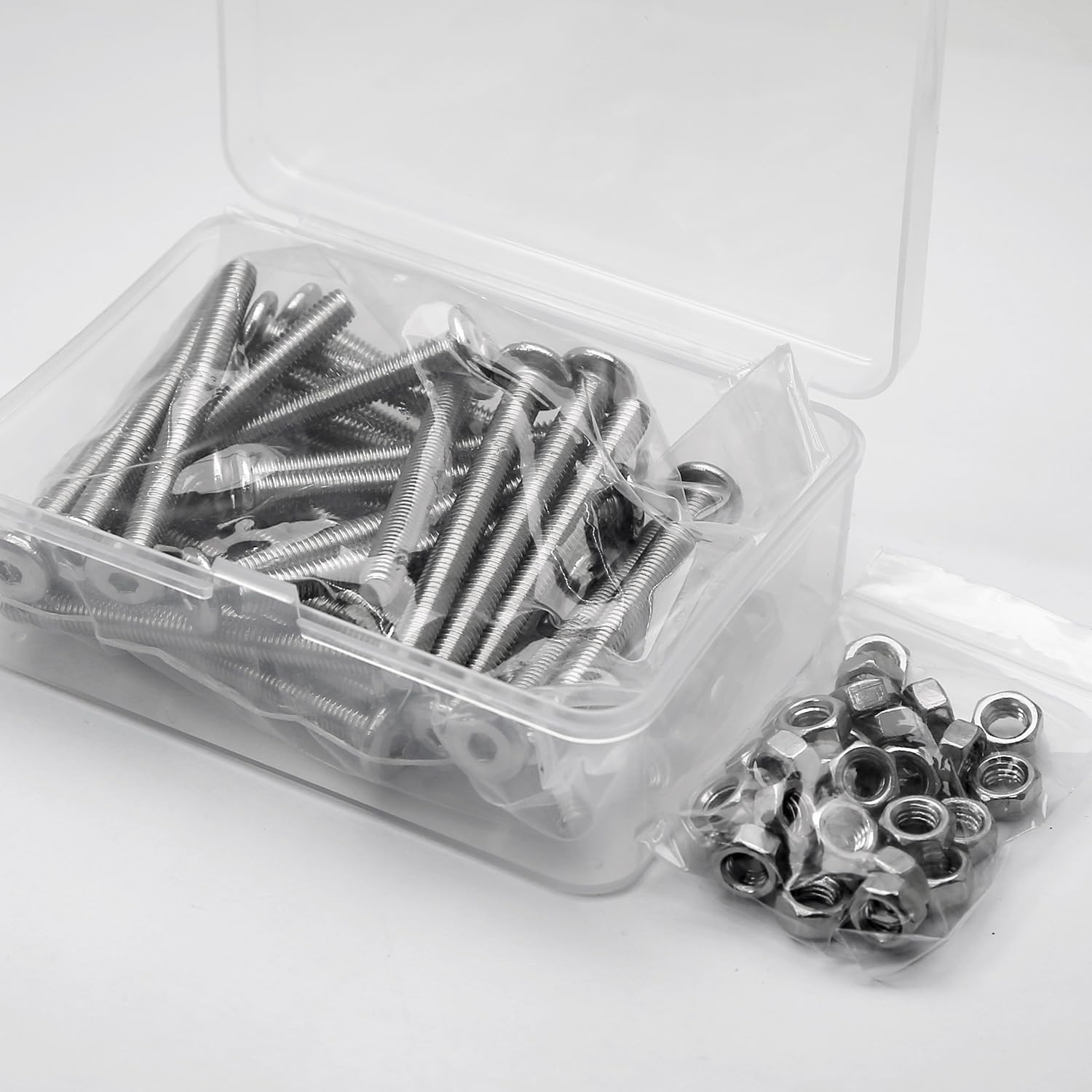 (30 zestawów) śruby i nakrętki z łbem sześciokątnym M5 x 40 mm zestaw 304 stal szlachetna łeb płaski łącznik meblowy śruby