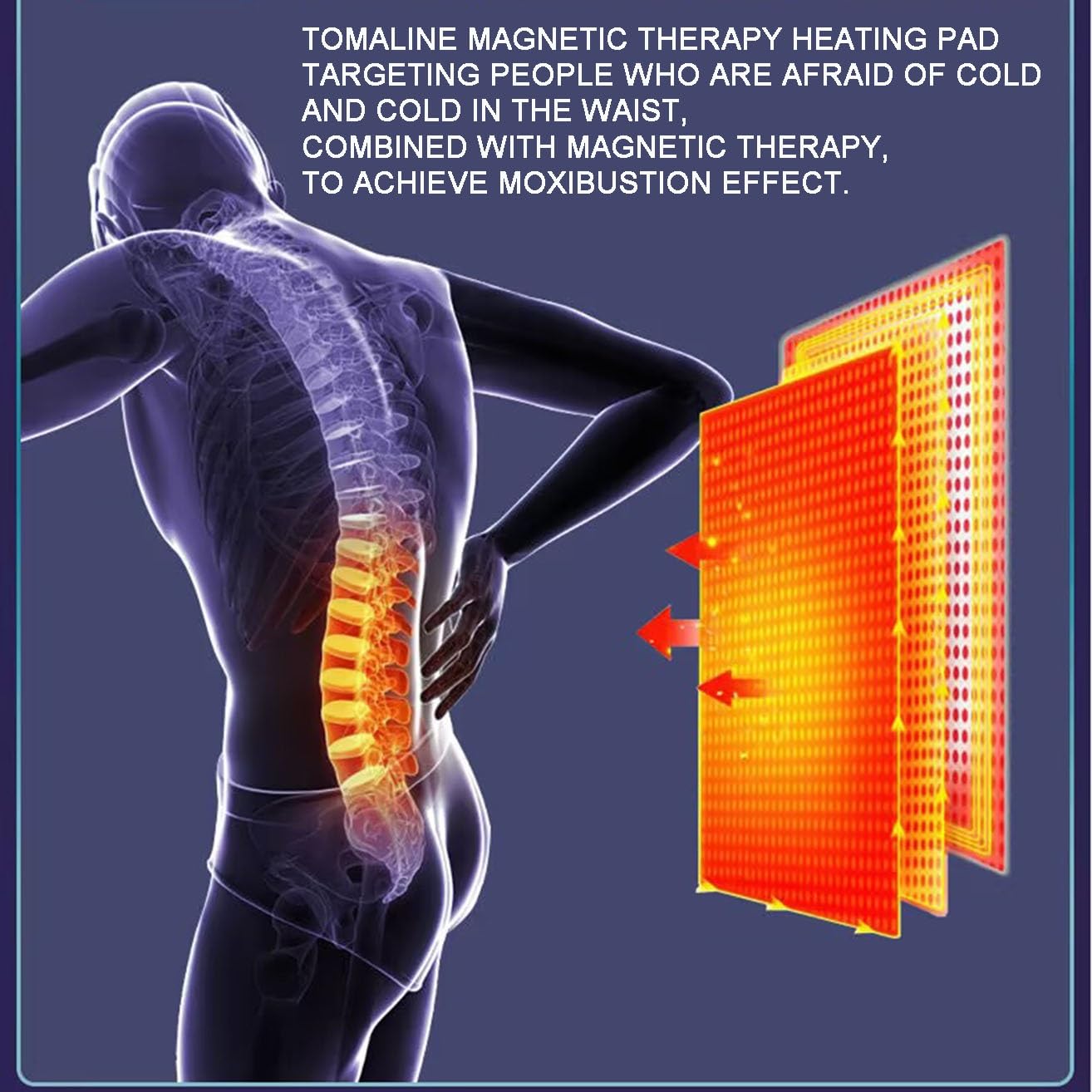 Cinturón de Soporte Lumbar con Terapia magnética térmica para Hombres y Mujeres, Correa de Cintura autocalentable, Alivio del Dolor de Hernias discales y ciática, Abdomen cálido.
