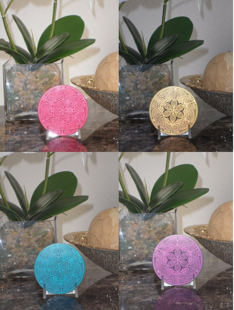 4 Element Disks: Fire, Water, Earth, Air–Freedom, Stability, Energy & Flexibility, Balance Your Astrology, Feng Shui Home, Bedroom-Geometric Copper Antenna Powerforms Divine Essence 3"Dia(Save $12.60)