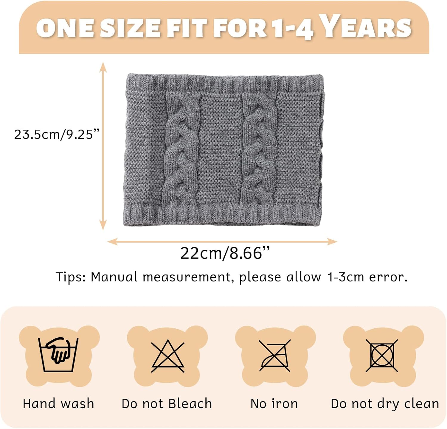 OMUKY Kids Scarf Knitted Neck Warmer infant Toddler Girls Boys Cold Weather Soft Scarves - Image 5