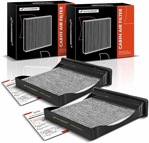 A-Premium Filtro de aire de cabina de 2 piezas con carbón activado compatible con el modelo Subaru - Crosstrek 2016-2017, Forester 2009-2018,