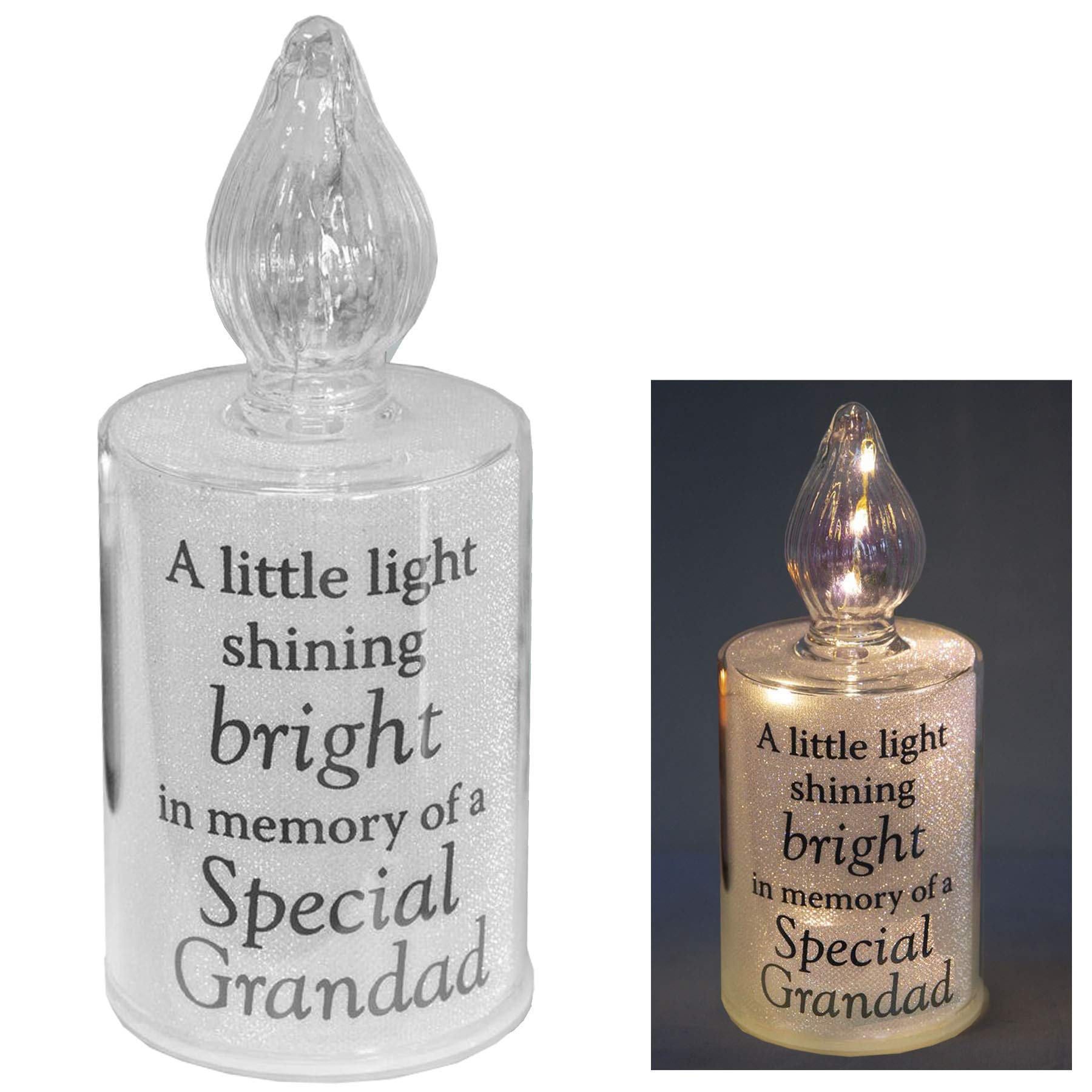 Thoughts of you Memorial Candle Light with Wording - Grandad
