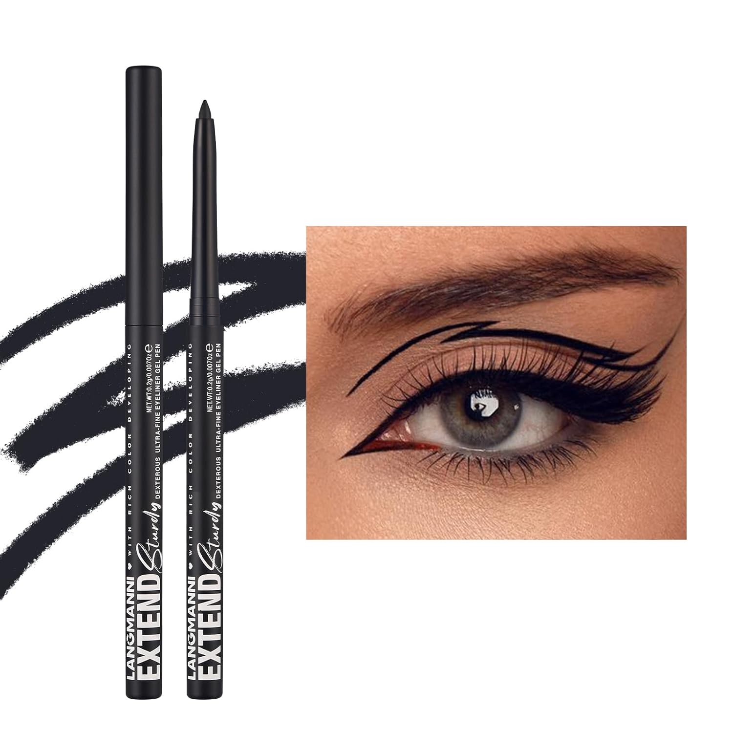 Liquid Eyeliner Colorful Matte Glitter Neon Eyeliner Pencil Pigmented Smudgeproof Long Last Gel Eye Liner Quick dry(L12)
