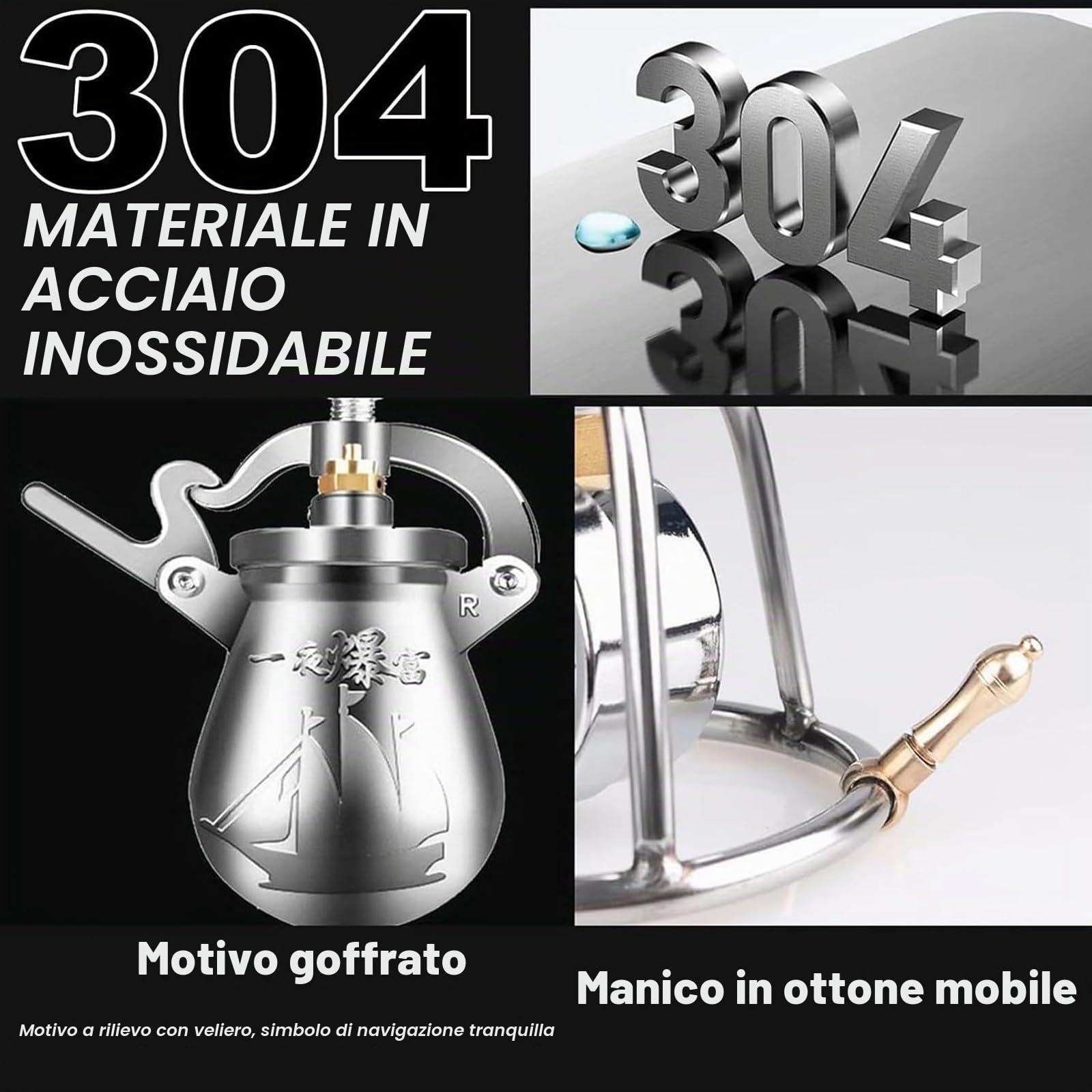 Macchina Riso Soffiato, Macchina Popcorn A Mano, Cannone Popcorn Cinese, Piccolo Popcorn da Fornello, Macchina per Popcorn A Pressione retrò per La Casa(268ML)