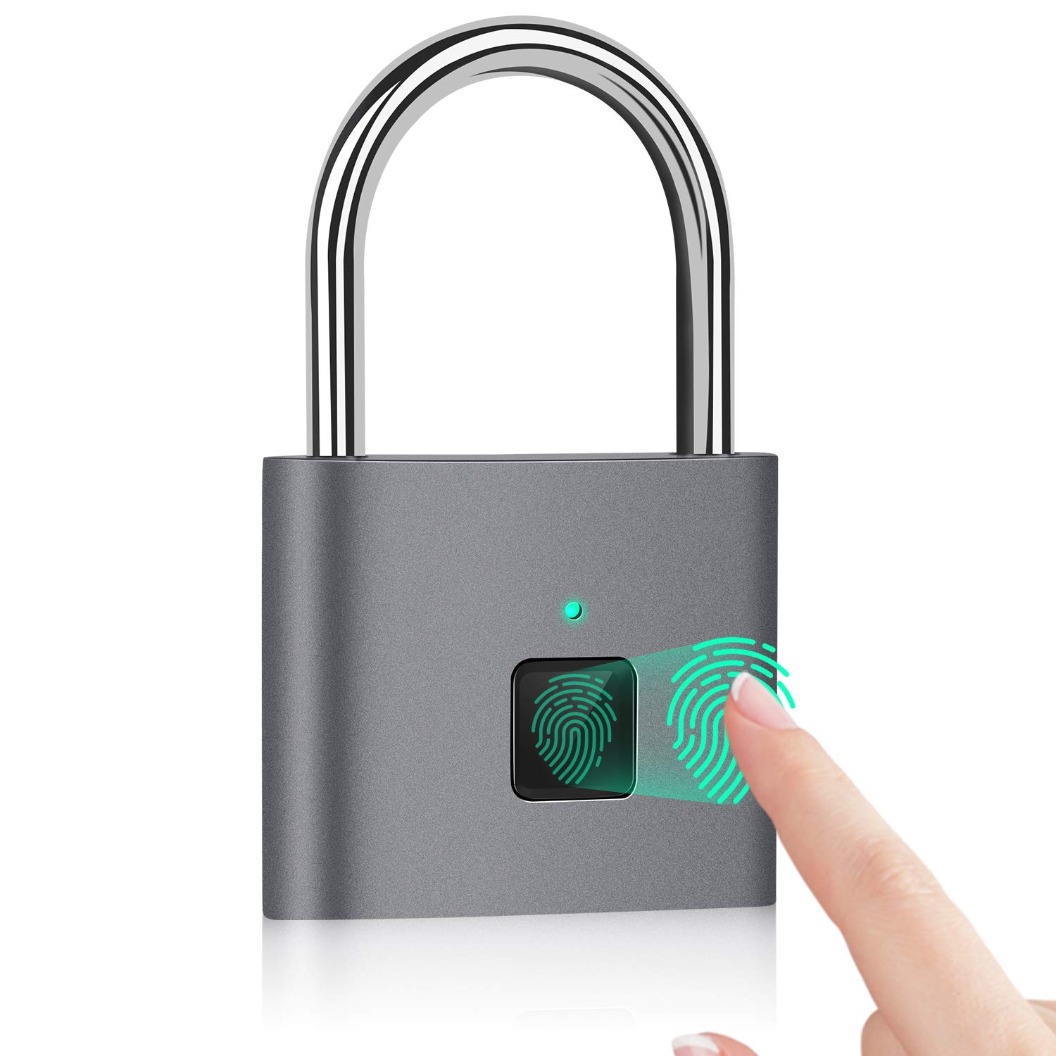 Fingerprint Padlock, Keyless Smart Biometric Fingerprint Door Lock For School Gym Locker Metal Waterproof Ultra Light Thumbprint Lock Anti Theft Usb Rechargeable I4064814295