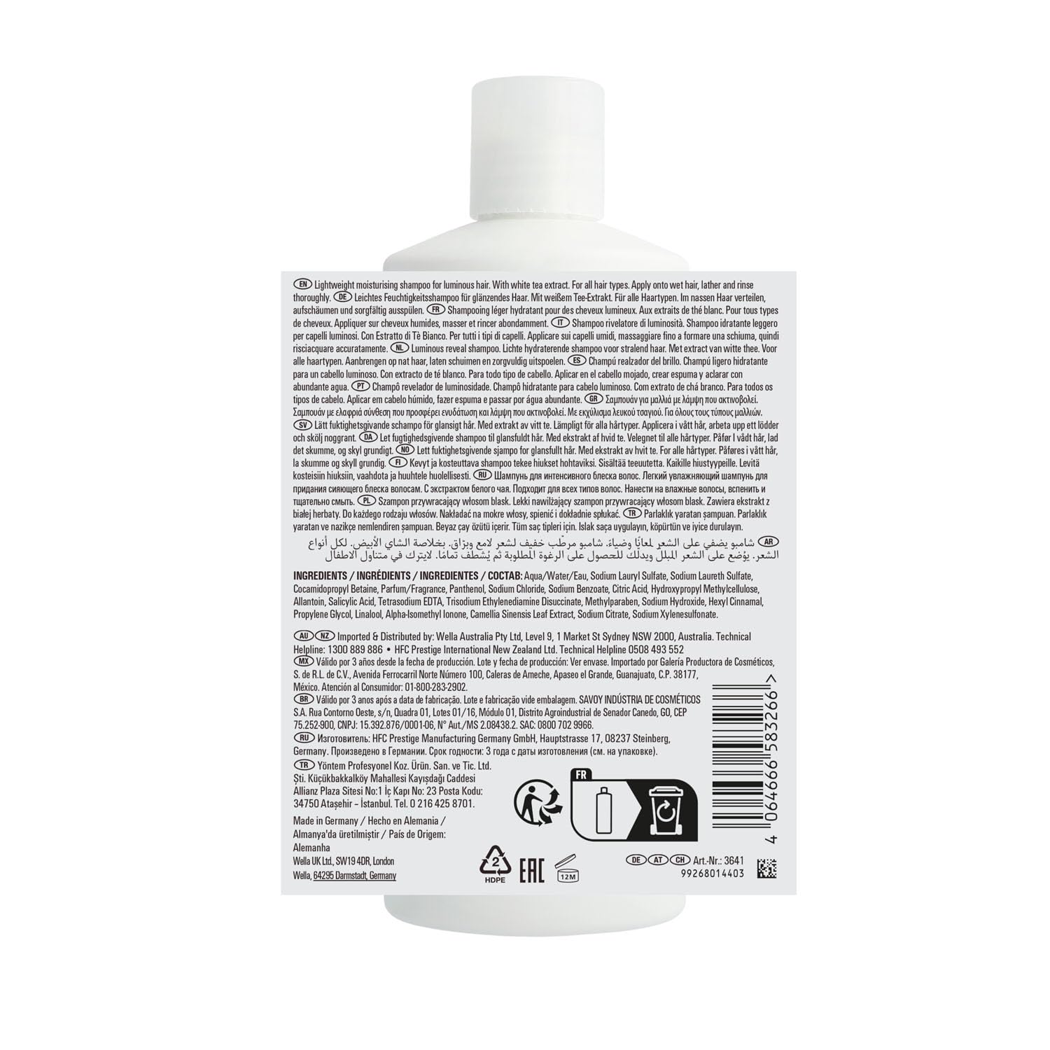 Wella Professionals OIL REFLECTIONS Luminous Reveal Shampoo - Shampoo Idratante e Detergente - Per morbidezza e lucentezza a lunga durata