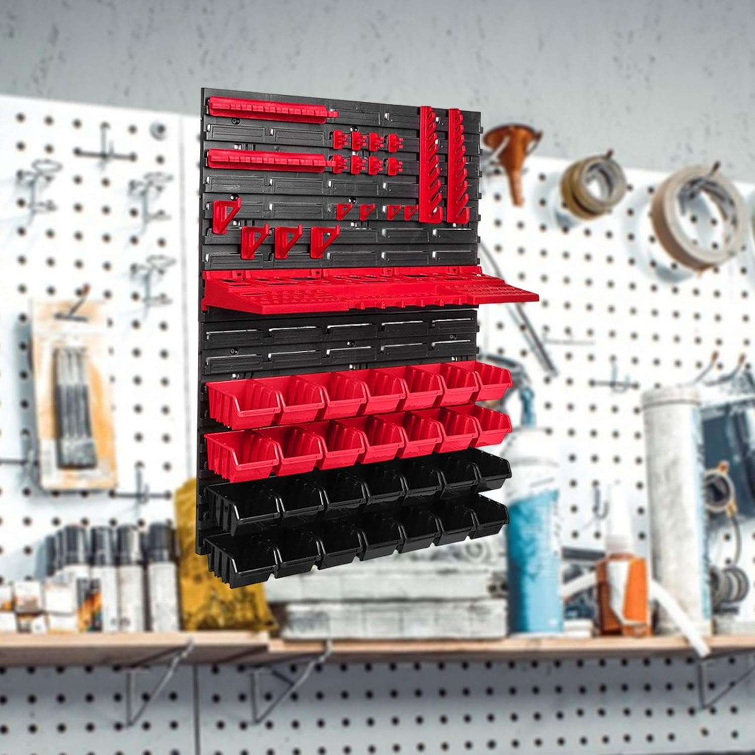 49x Wall Mounted Board Tool Organizer Set Hanging for Shed Home Workshop