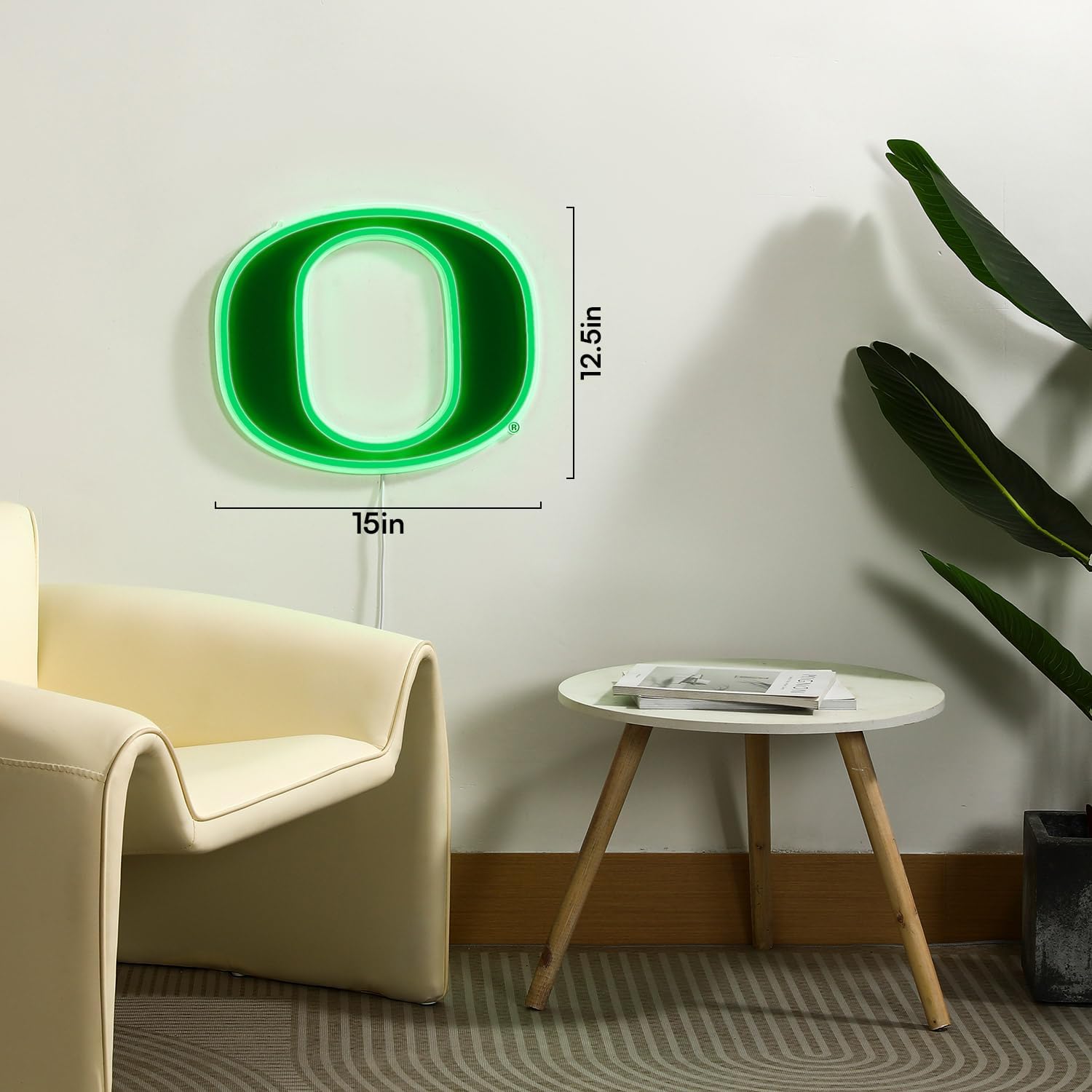 Saturday Neon Officially Licensed NCAA Oregon Ducks LED Neon Sign, 15" x 12.5" - Perfect for Fans and Alumni - Image 7