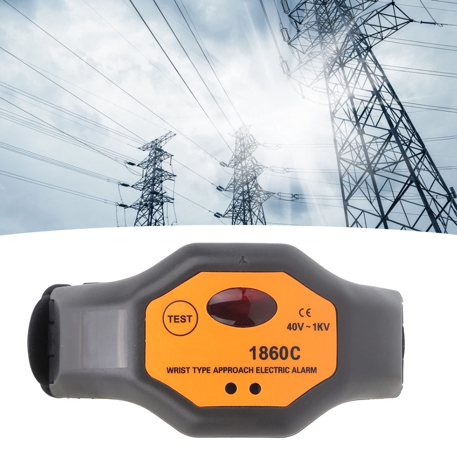 ‑ 1860C 40V ‑ 1KV Alarm Wysokiego Napięcia, Nadgarstkowy Czujnik Wysokiego Napięcia Bezkontaktowy Alarm Elektryczny do Konserwacji Zasilania