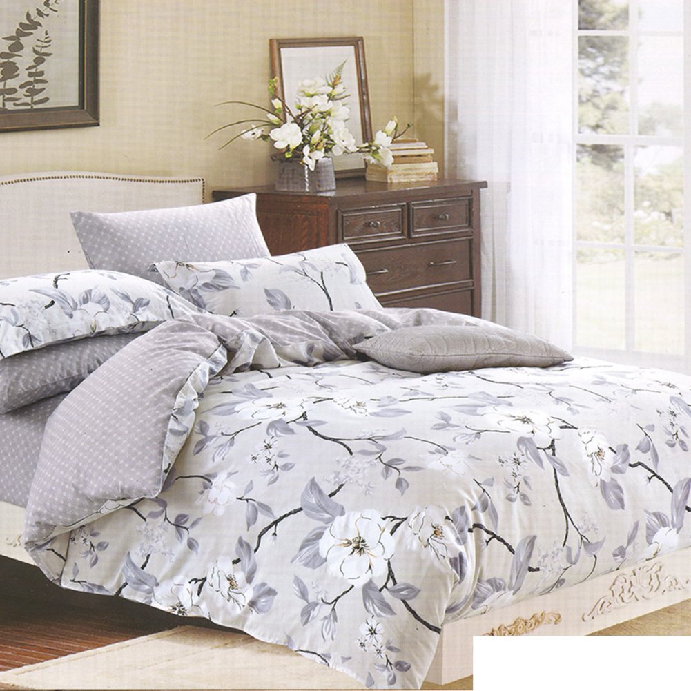Draps de lit de coton de one piece K 220x225cm en coton sergé lin pour lit adulte