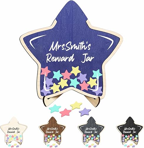 Tarro de recompensa de estrellas personalizado para niños y niñas, tablero de recompensas de entrenamiento de rutina de responsabilidad en el aula,