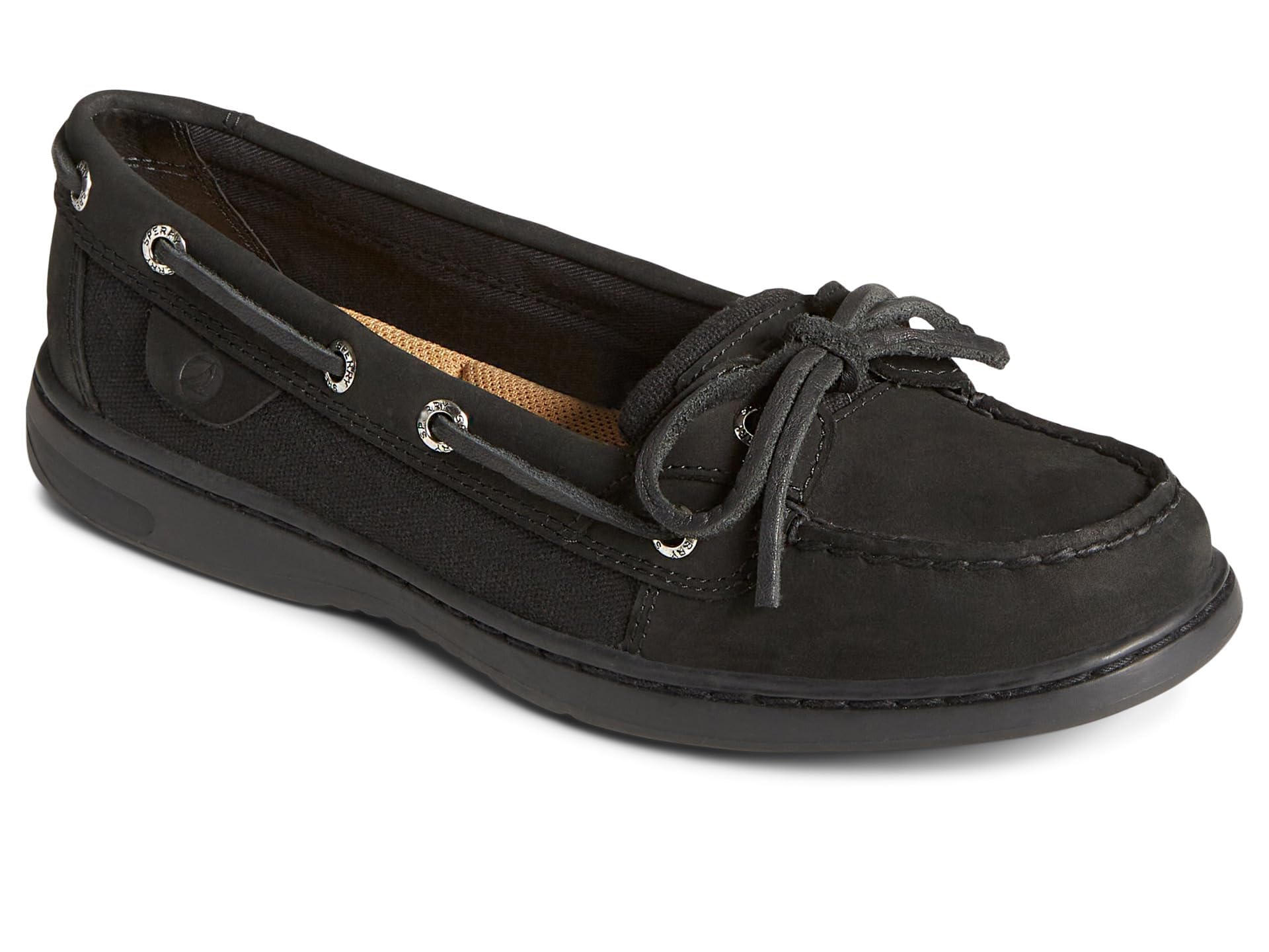 Sperry Ladies Footwear Womens Angelfish Boat Shoe Black Nb 10