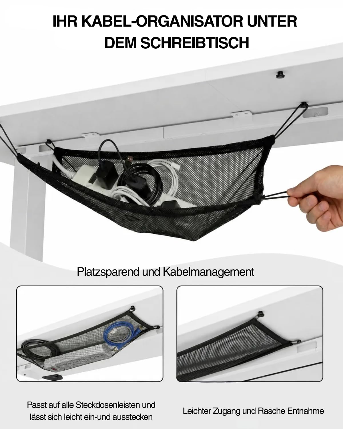 Acrolix Höhenverstellbarer Schreibtisch 120x60 cm,Stabiler Computertisch mit Kabelmanagement, Elektrischer Schreibtisch mit Memory Funktion, 80kg Tragkraft, Bürotisch für Homeoffice Weiß