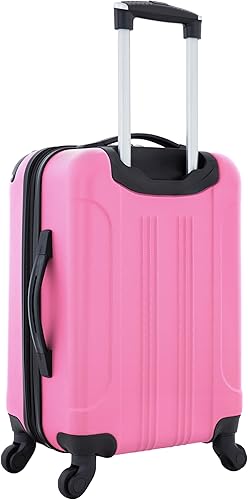 Miniatura 3 de Travelers Club Chicago - Equipajes giratorios y extensibles rígidos, Rosa encendido