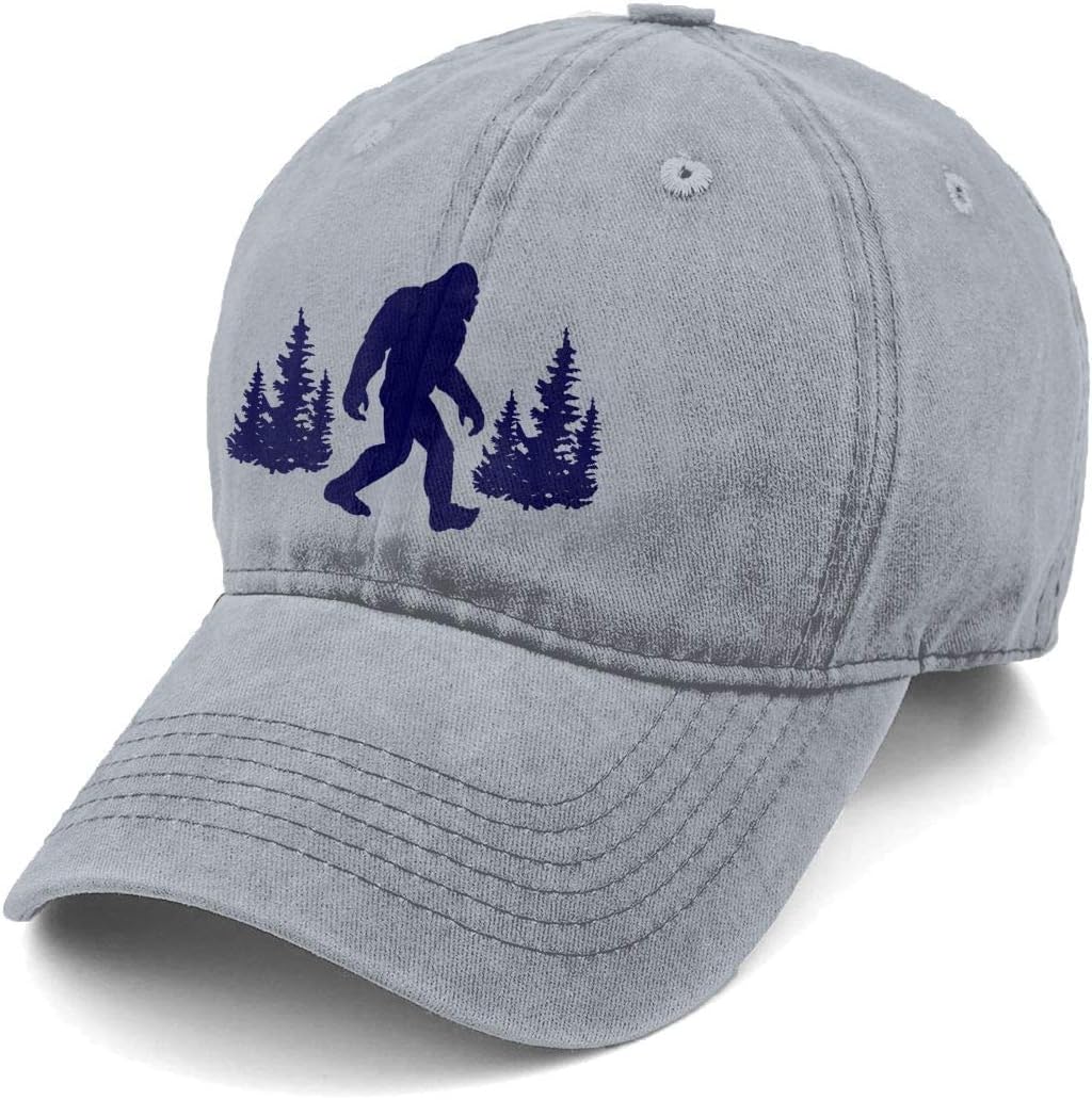 Unisex UFO Bigfoot Denim Hat Adjustable Washed Dyed Cotton Dad Baseball Caps