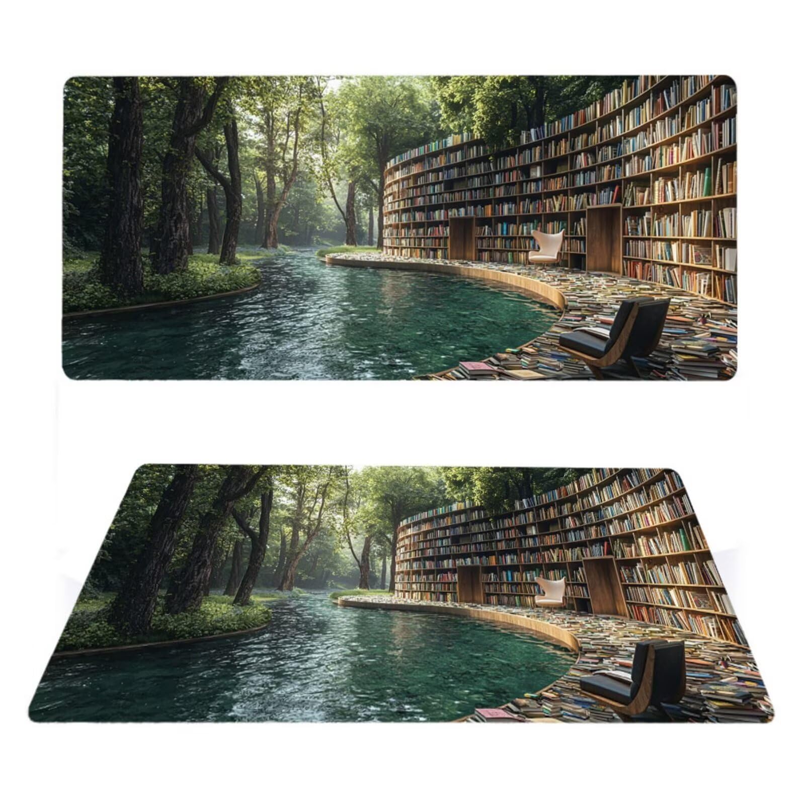 Podkładka pod mysz z drzewem, podkładka pod mysz do gier XXL 1200 x 600 x 5 mm, podkładka na biurko dla graczy, bardzo duża bezszwowa mata na stół dla graczy, antypoślizgowa podstawa, wodoodporna