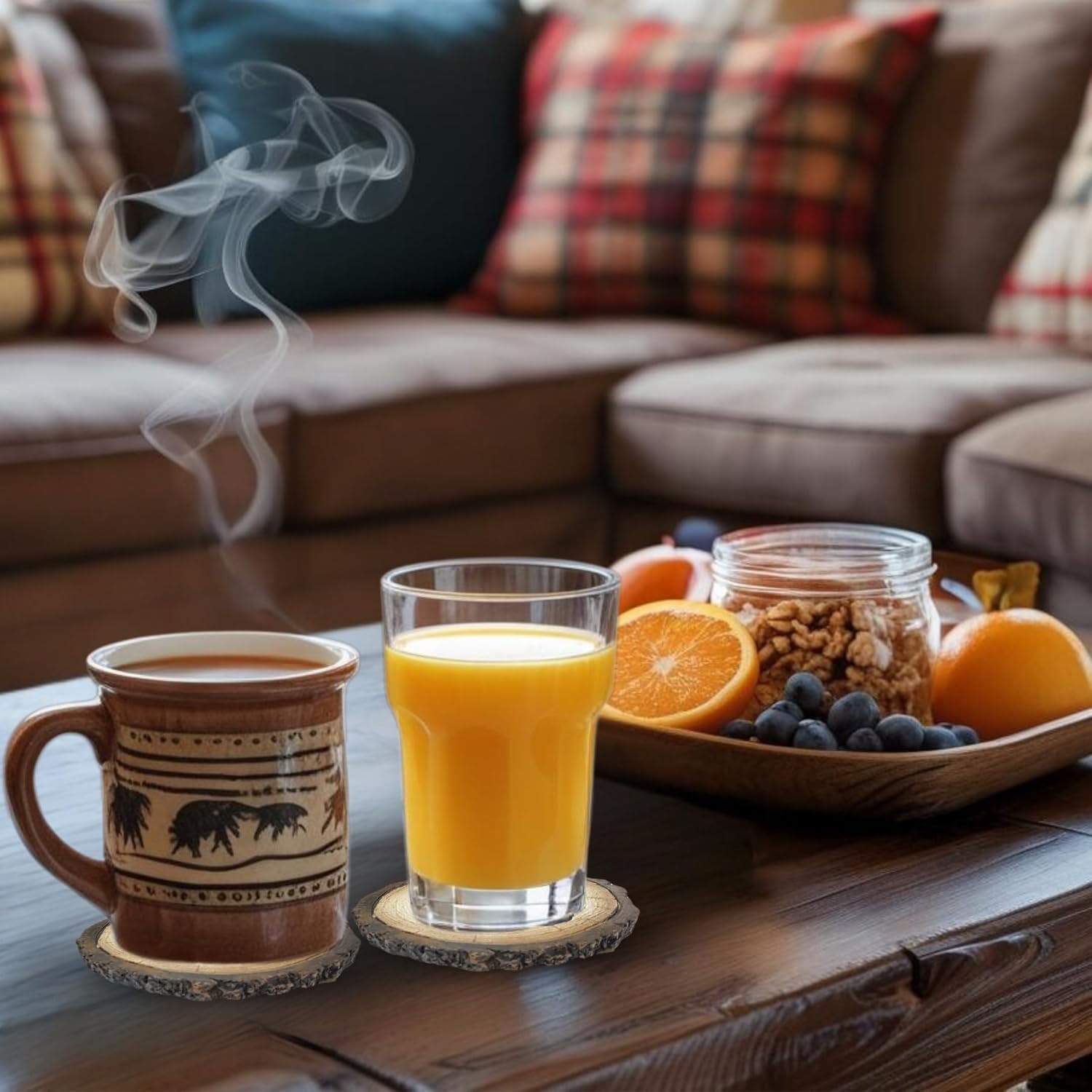 Resin Bear Coaster Set – Rustic Lodge Decor with 4 Bear Paw Print Coasters and Sturdy Holder – Cabin Style Drink Coasters for Coffee Table, Bar, Kitchen – Great Gift for Wildlife & Nature Lovers - Image 9