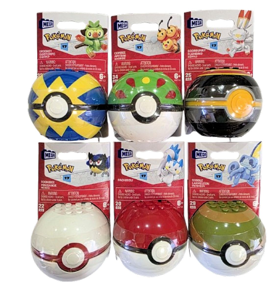 Amazon.co.jp: メガ ポケモン ポケボール フィギュア 組み立て 6点