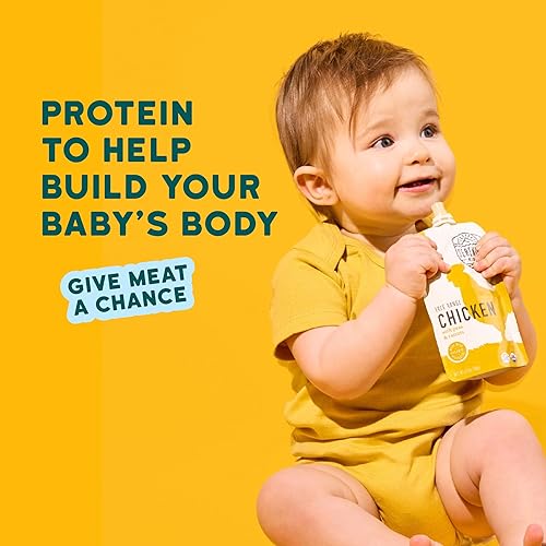 Miniatura 7 de Serenity Kids Bolsas de comida para bebés a partir de 6 meses, puré hecho con carnes de origen ético y verduras orgánicas, bolsa de 3.5 onzas sin