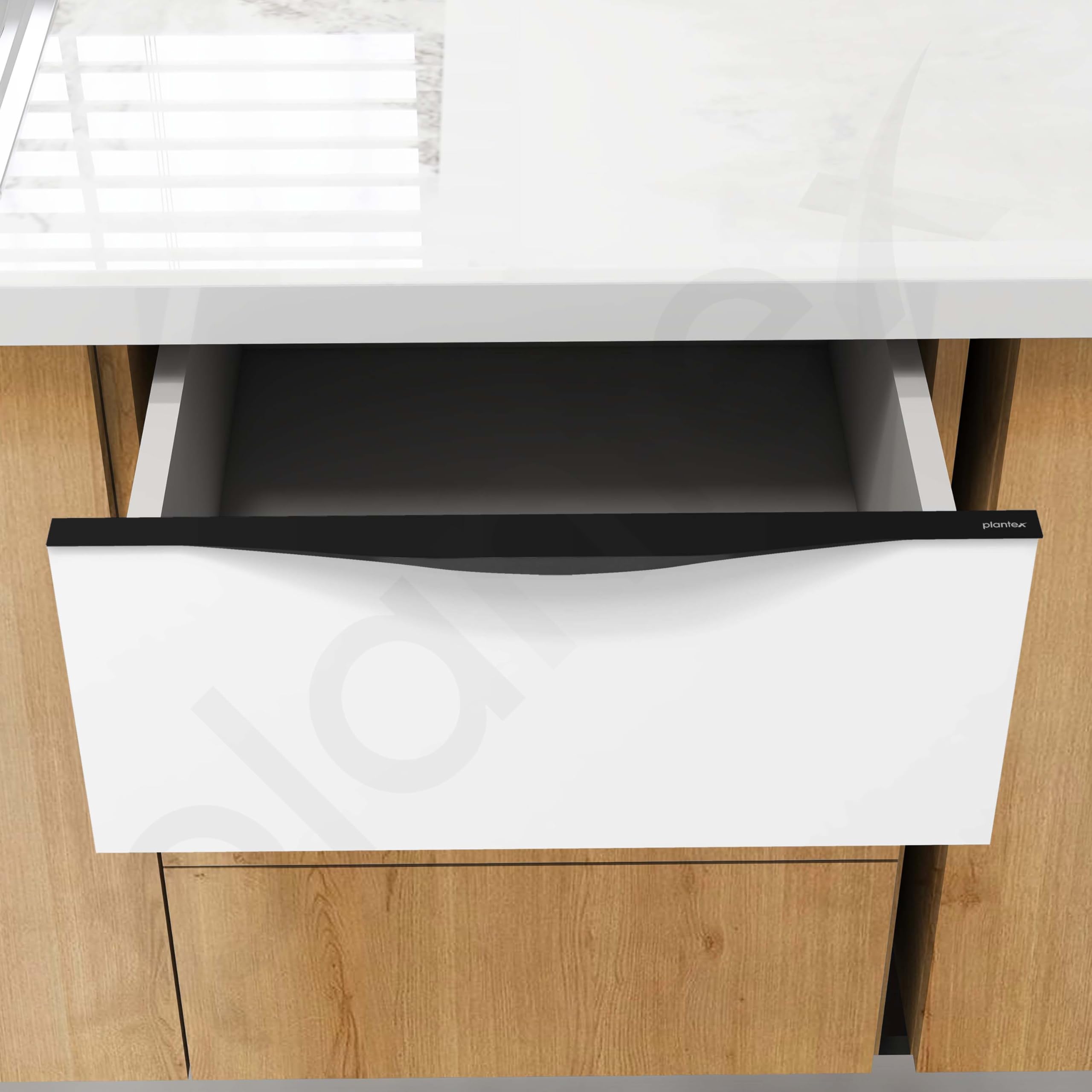 Plantex Profile Handle for Kitchen Cabinet/18 Inch Aluminium Drawer Profile Handle/Wardrobe Pull Handle for Home/Office/Hotel - Pack of 5 (Black) — Amazon image 6