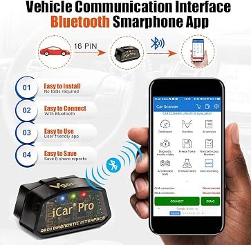 Vgate iCar Pro Bluetooth 4.0 OBDII scanner for Android & iOS Wireless Obd2 Car Diagnostic Code Reader