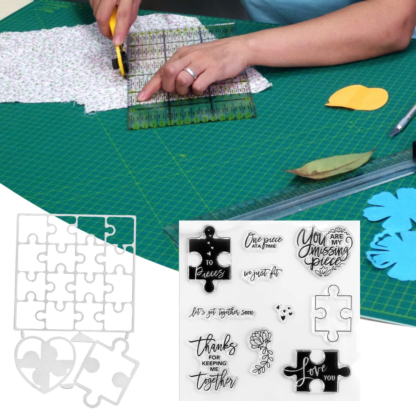 CYFUN DESIGN Set Di Fustelle E Timbri In Silicone Per Scrapbooking E Biglietti Fai Da Te
