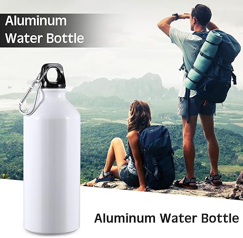 Vista 24 de CHENGU Paquete de 16 botellas de agua de aluminio de 20 onzas, botellas de agua reutilizables en blanco, botellas de aluminio ligeras para gimnasio