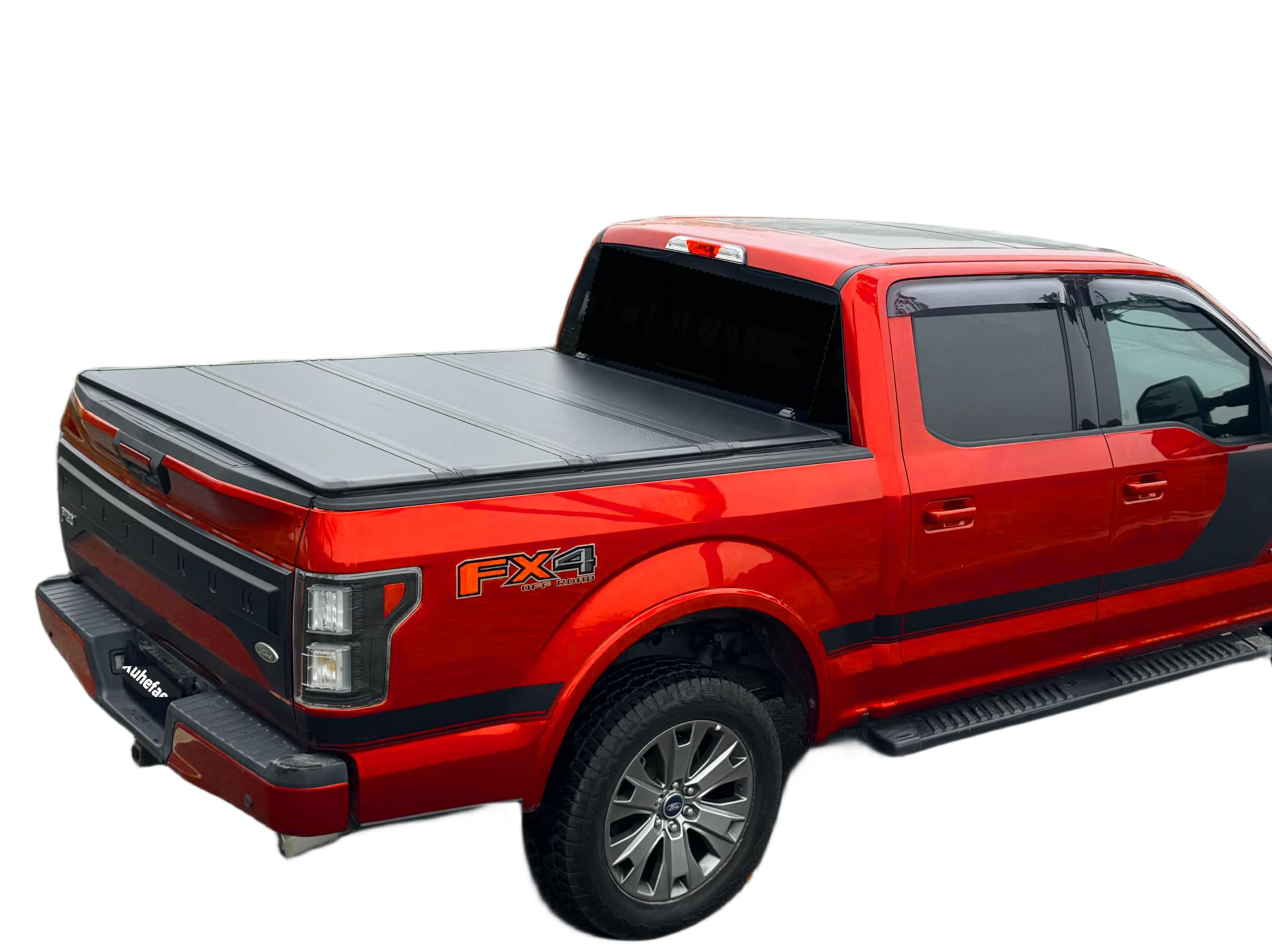 Quad Hard Fold Tonneau Cover Truck Bed FRP On Top Compatible with 2020-2023 Chevy Silverado/Sierra HD 2500 3500 HD 6.9ft Bed /NH2091/