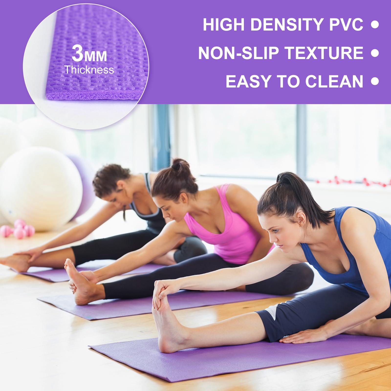 ProsourceFit Exercise Balance Pad- Non-Slip Cushioned Foam Mat & Knee