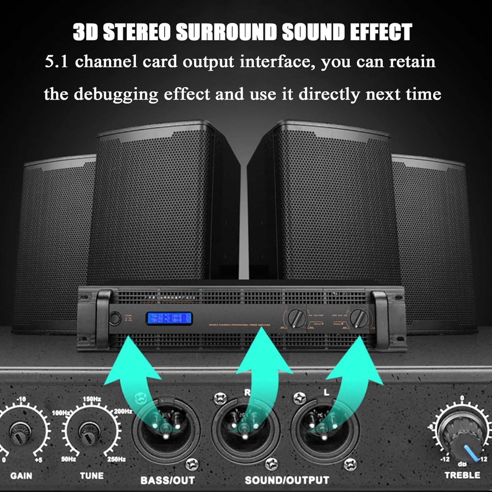 Equalizzatore Stereo, Equalizzatore Audio Domestico, 99 Tipi Di Effetti Di Riverbero, Riverbero Digitale 6 In 1, Visualizzazione Del Livello Di Frequenza In Tempo Reale, Per Stazioni DJ E Altri