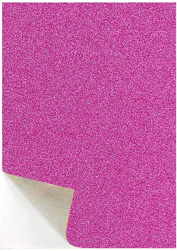 20 Sheets of Self-Adhesive Sparkle Shinny Craft Sheets Rainbow Sparkly Glitter Cardstock Paper in A4 Size for DIY Craft Projects Card Making Party Decoration(Rose)