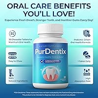 Vista 4 de Probiótico para la salud oral, fórmula de 4 cepas para encías, dientes y aliento fresco saludables, 90 tabletas masticables