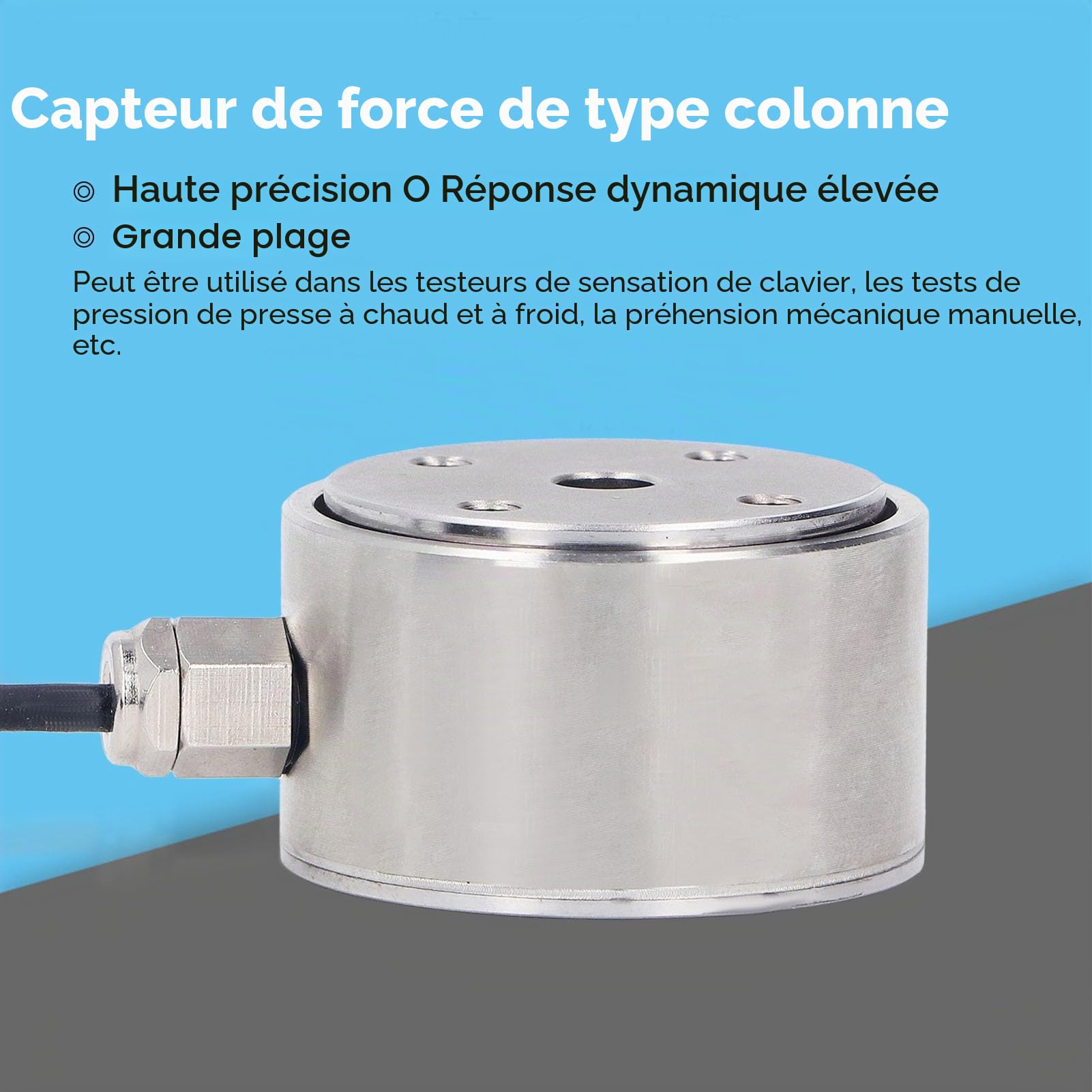2000kg Capteur De Pesage, Capteur De Cellule De Charge Capteur De Poids Type Colonne, Capteur De Balance De Cellule De Charge Tension Et Compression De Force En Acier Inoxydabl