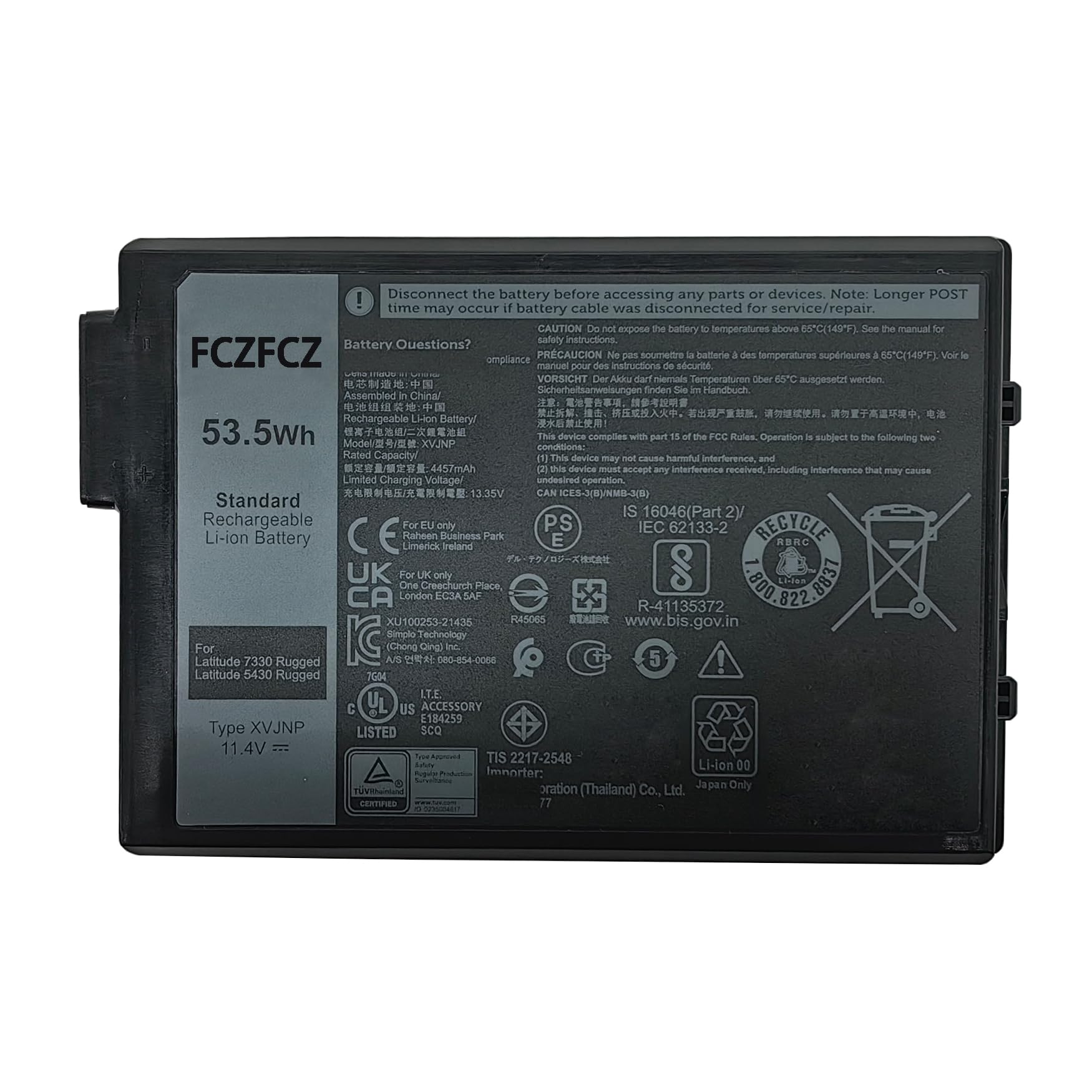 Amazon.com: FCZFCZ XVJNP Battery Replacement for Dell Latitude