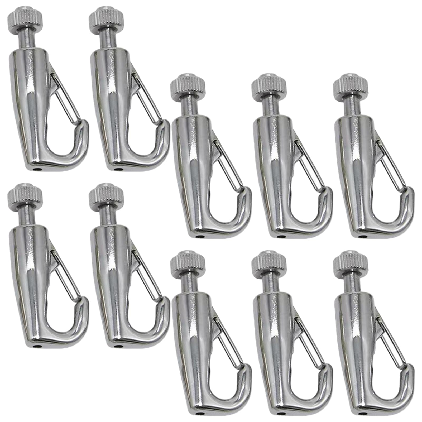 Zeizafa Pack Of 10 Stainless Steel Adjustable Picture Hanging Hooks Metal Photo Hangers Artwork Hook For Art Gallery Systems
