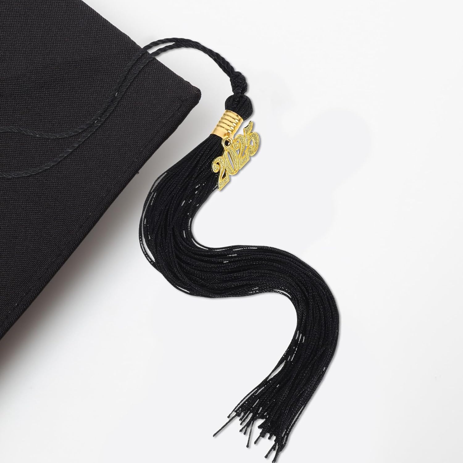 TOYANDONA 6pcs Black Graduation Cap Tassel Set for College Student Caps Graduation Gown Accessories