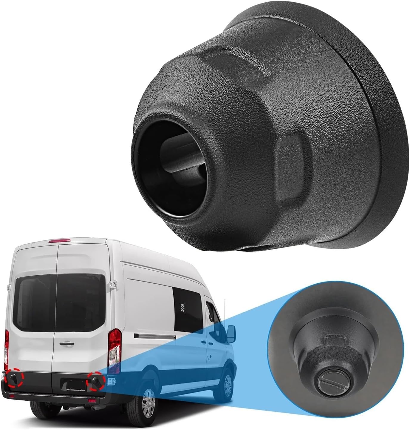Fit for Ford Transit 150 250 350 2015-2019 Parte Posterior Cargo Door Bumper Magnet Cover Trim BK3Z16758C
