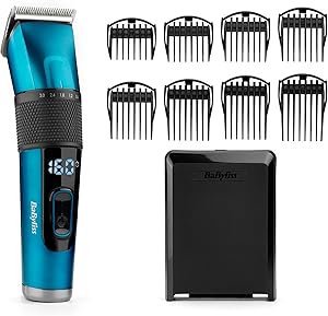BaByliss Japanese Steel Haarschneider – Lithium-Akku, 160 Minuten Laufzeit, 3 Stunden volle Ladezeit, inklusive Hartschalenkoffer, Schwarz, E990E