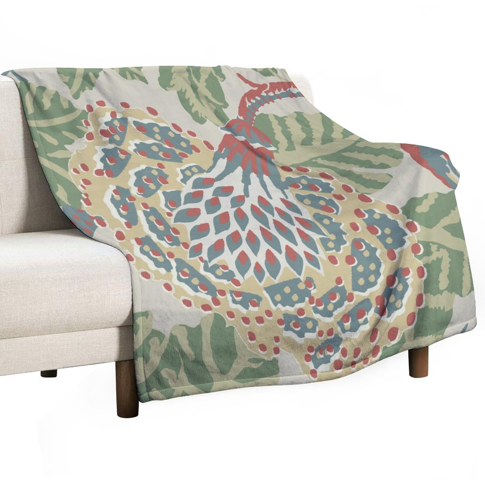 Couverture polaire douce lit canapé voyage plaid en peluche floral 101x127cm