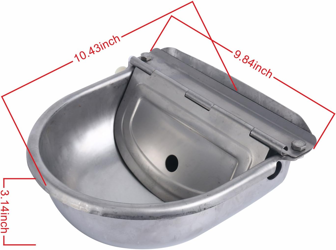 Homend Automatic Waterer Bowl Farm Grade Stainless Stock Waterer Horse Cattle Goat Sheep Dog Water (Without Drainage Hole) : Pet Supplies