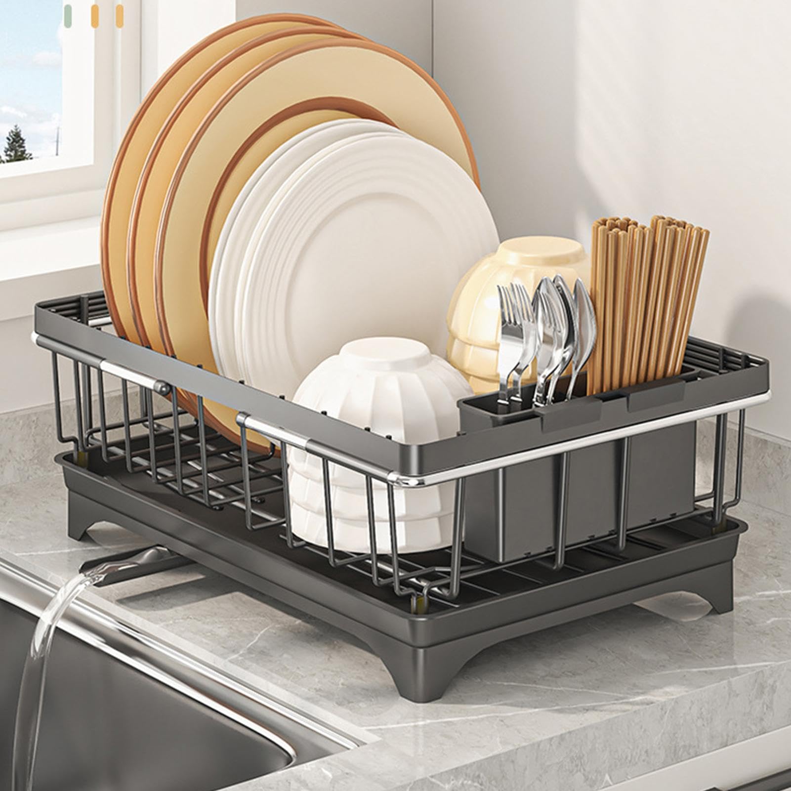 Escurridor De Platos para Fregadero Gran Capacidad y Rápido