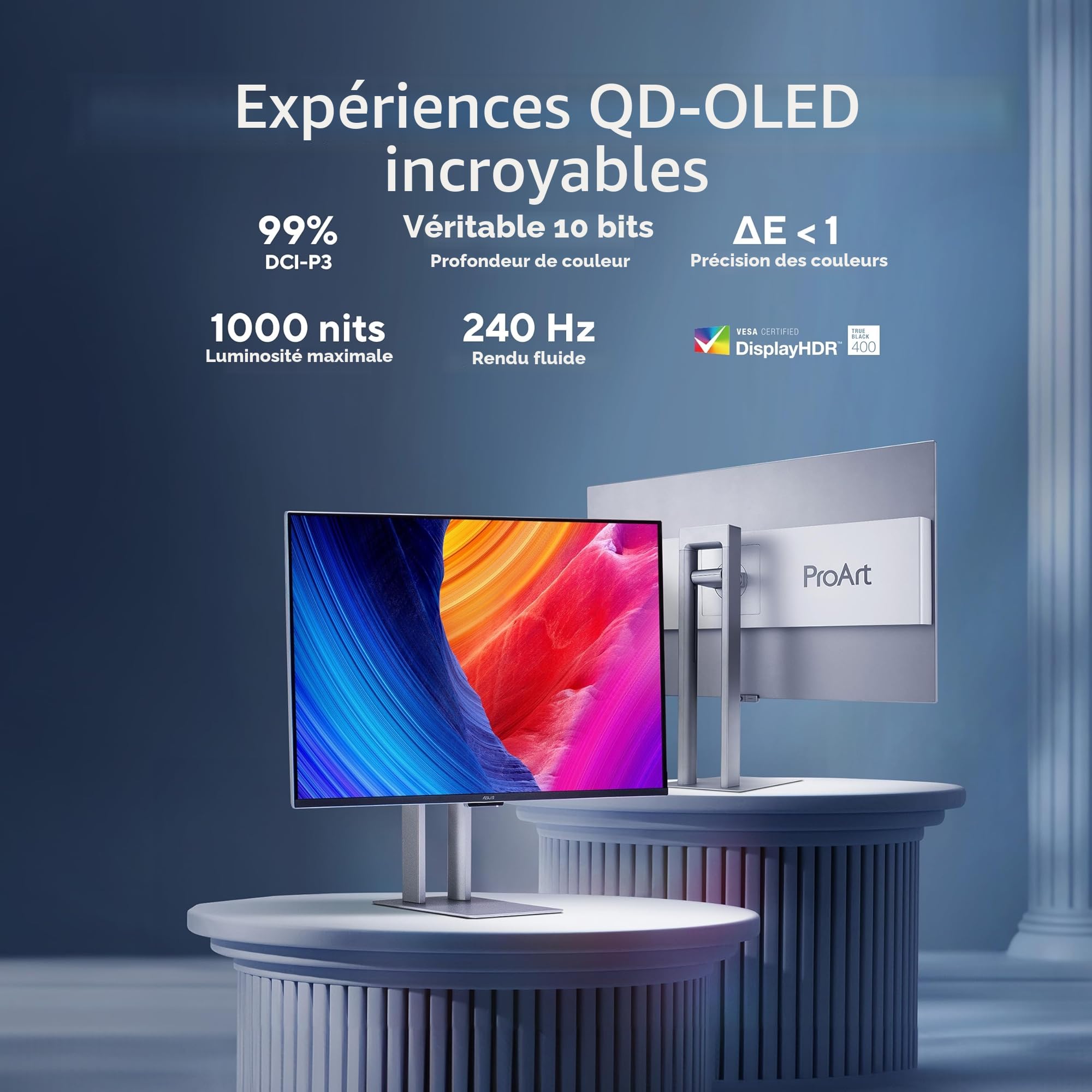 ASUS ProArt PA32UCDM 32 Pouces 4K Écran Professionnel DCI-P3 OLED QD-OLED